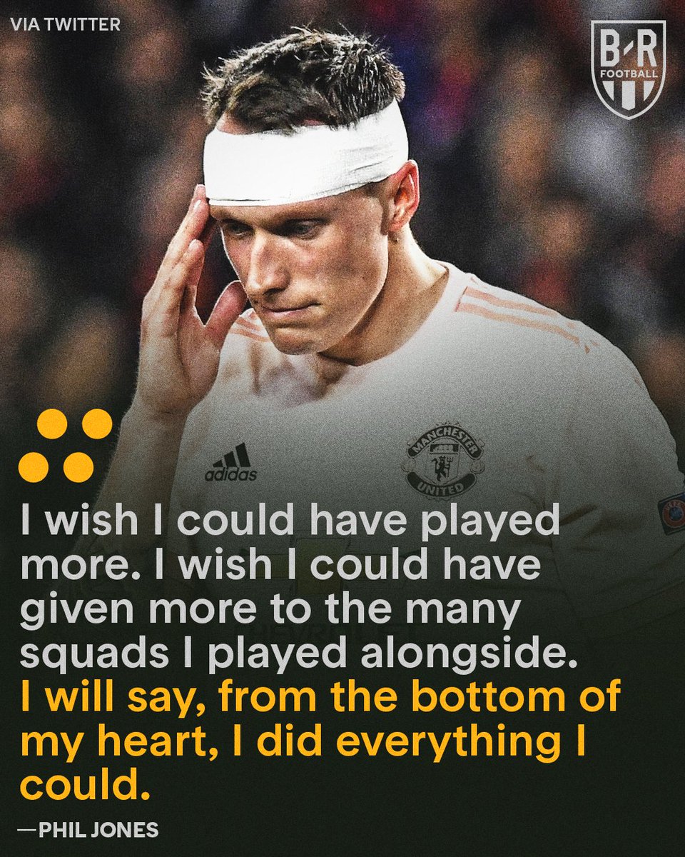 brfootball's tweet photo. Phil Jones sends a classy goodbye to Manchester United ❤️ https://t.co/MeY1RDv9Qu