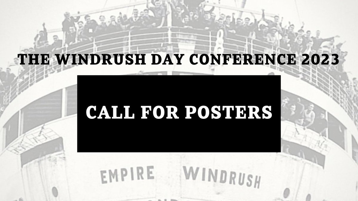 SHULawCrim's tweet photo. The Windrush Day Conference - Call for Posters!

We encourage you to submit a poster showcasing your work or your research around Windrush and/ or the 5 areas highlighted within the plan to make Sheffield an anti-racist city. Find out more here: https://t.co/0GSVKNmg6v https://t.co/qScffJYCWM