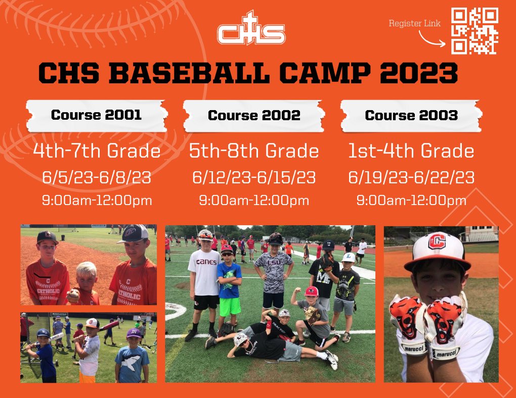Summer at CHS is here! Be sure to use the link to sign up for Baseball Camp as spots fill up fast. Can’t wait to see everyone this summer! sites.google.com/chsbr.net/summ… (sites.google.com/chsbr.net/summ…)