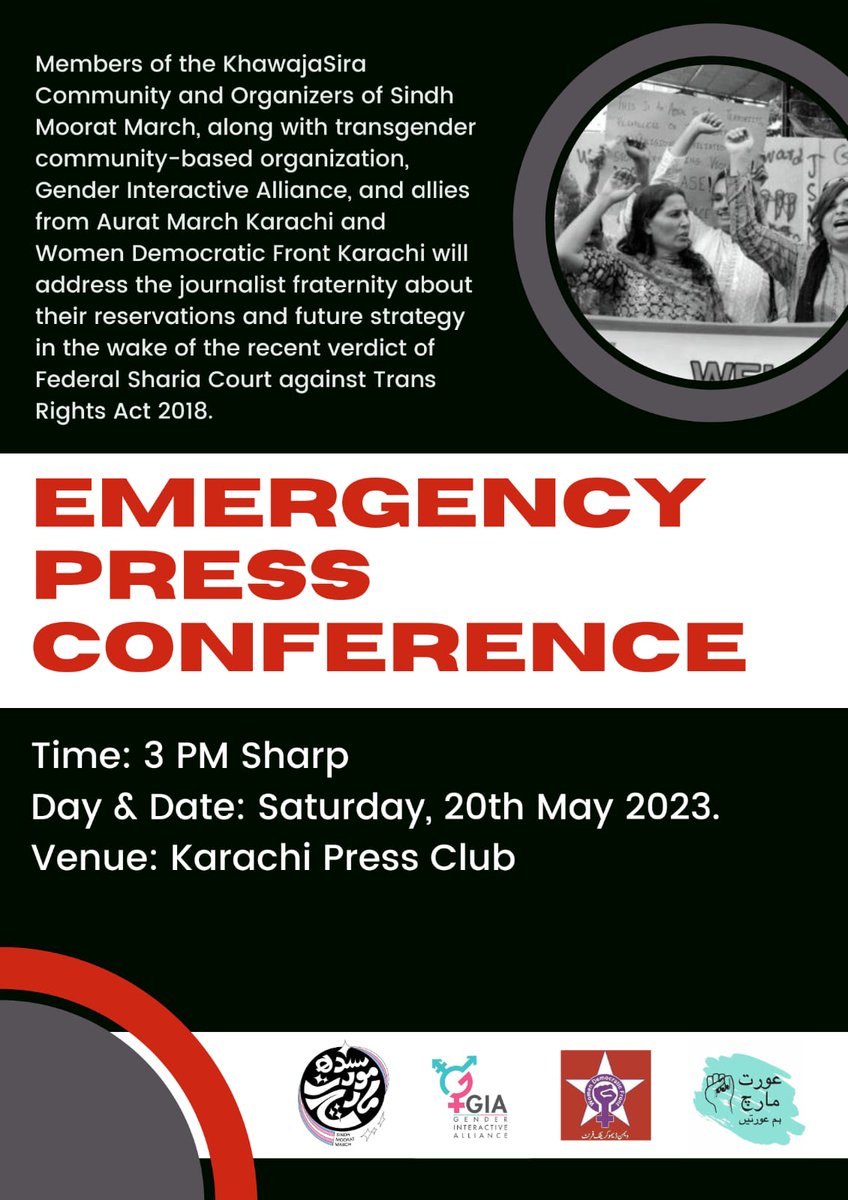 We request our allies to please show up at Karachi Press Club at 3 PM Tomorrow (Saturday)