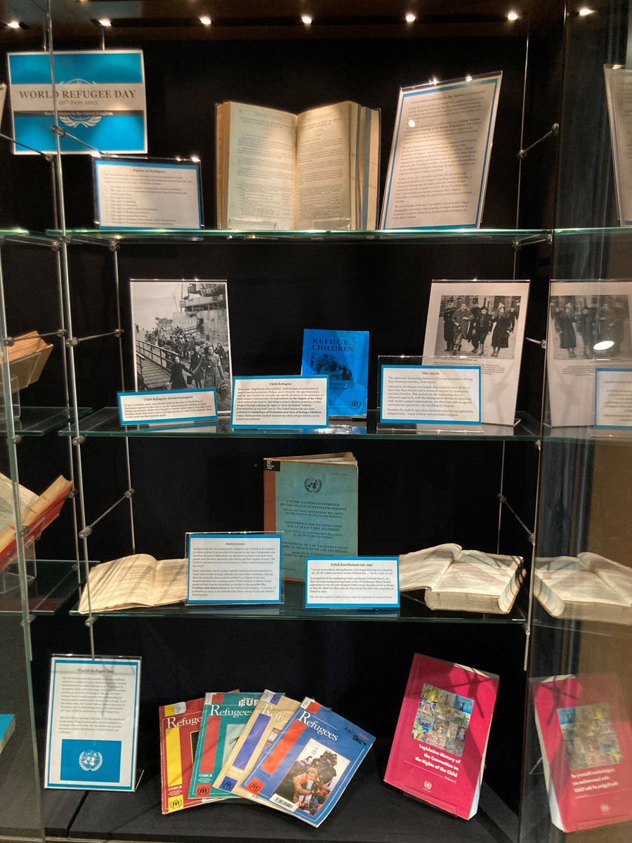 IALS_law's tweet photo. This year we are marking #WorldRefugeeDay on June 20th with some new displays showcasing selected library resources on the key UK legislation relating to refugees. Come and have a look next time you visit the library and stand #withrefugees https://t.co/rn7UvPlrEm