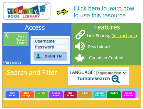 Tempted to try Tumble Book Library or Tumble Biblio Enfants, but not sure how to begin? Here are how-tos for both to help you on your reading journey! Visit docs.google.com/presentation/d… for English and docs.google.com/presentation/d… for French