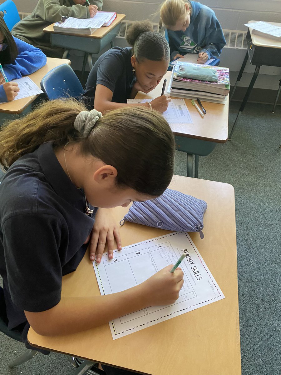 mrs_rabatin's tweet photo. Grade 7 has been reading The Giver and learning about the brain and memories in Science. Here we are trying out our memory with some tests! https://t.co/H1zlbqT90D