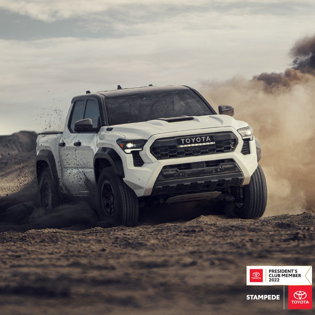Well the cat is out of the bag. The brand new Toyota Tacoma has been revealed to us all! Completely redesigned, and offering a new trim level, the Tacoma is around the corner. 

#ToyotaTacoma #YYC #StampedeToyota #Tacoma #TRD