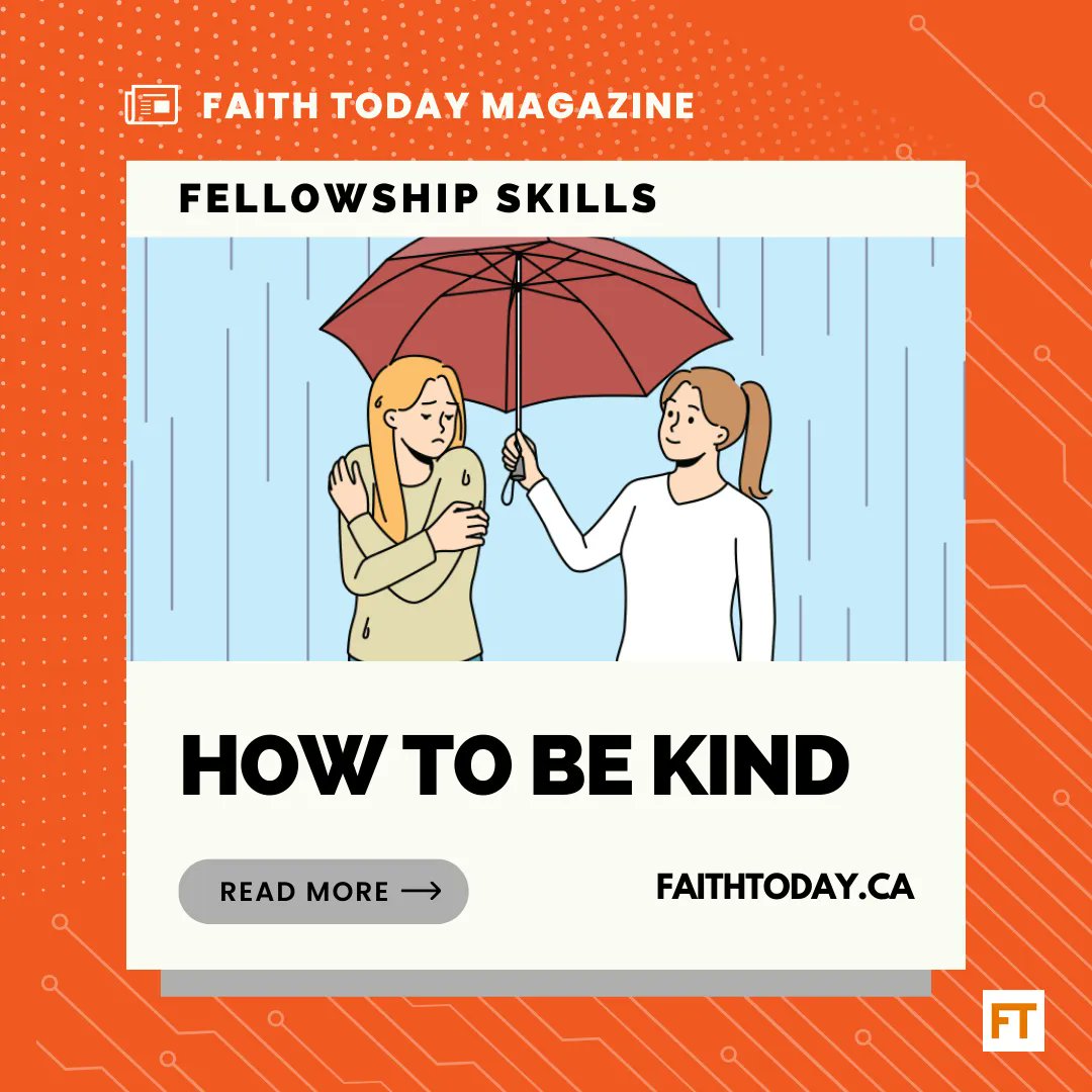 FaithTodayEFC's tweet photo. Our Fellowship Skills series continues with Anna Robbins taking us back into the heart of kindness. @acadiadiv @Annabubba 

Read the full article.
https://t.co/ElKt9YcB4R

Subscribe to Faith Today magazine for free
https://t.co/6NJojSHboO https://t.co/vWeL4IfNXu