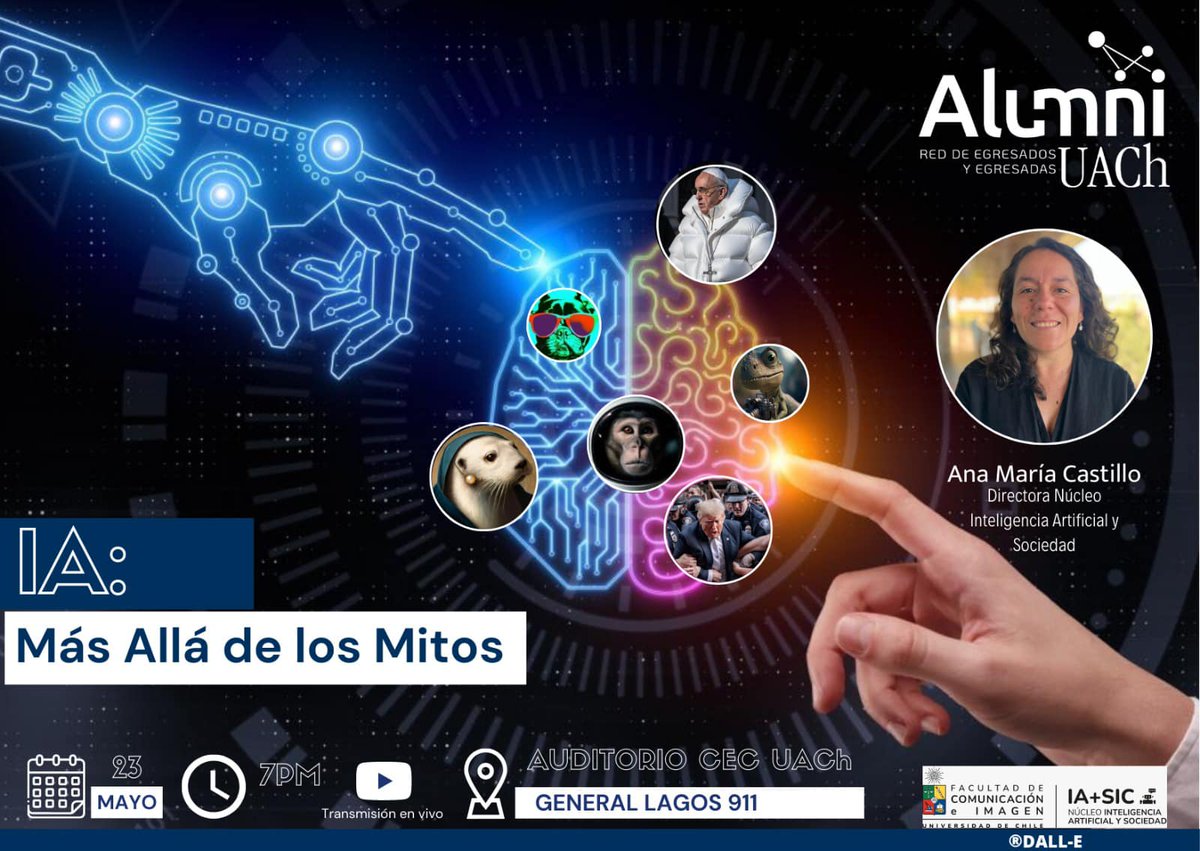 Ana María Castillo (@saltamentes) on Twitter photo 🤓 <a href="/ia_sic/">Núcleo IA+SIC</a> se va a la <a href="/UAustraldeChile/">Universidad Austral de Chile</a> en #ValdiviaCL😊Compartiremos con estudiantes, profesoras/es en formación, investigadorxs y la comunidad de egresadas/os en una serie de encuentros y conversaciones durante la próxima semana 🗓️ 🤓 <a href="/ia_sic/">Núcleo IA+SIC</a> se va a la <a href="/UAustraldeChile/">Universidad Austral de Chile</a> en #ValdiviaCL😊Compartiremos con estudiantes, profesoras/es en formación, investigadorxs y la comunidad de egresadas/os en una serie de encuentros y conversaciones durante la próxima semana 🗓️