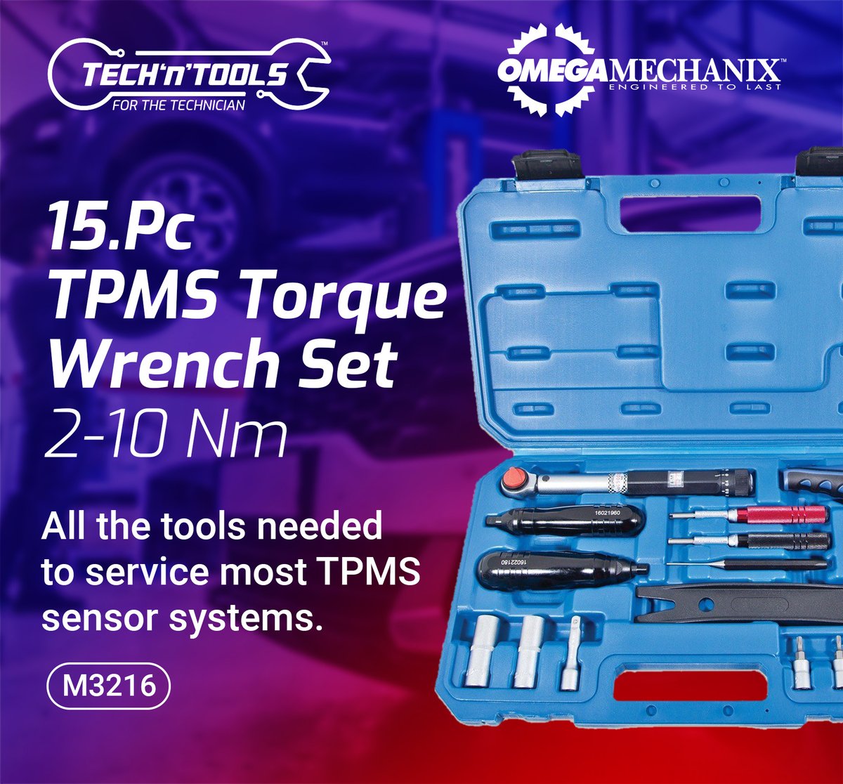 For your TPMS systems and sensor needs see our 15pc TPMS Torque Wrench Set (M3216) for mounting the TPMS sensors.

Currently on offer see link below.
techntools.ie/special-offers…

#forthetechnician #TnT #TPMS #specialoffer