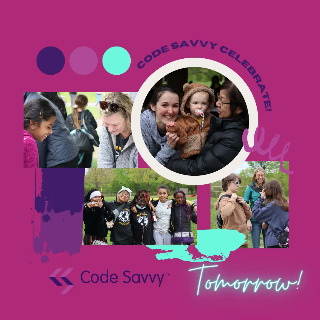 Tomorrow we find out which teams take the lead for the #Technovation Challenge, which Code Savvy participants get to take home a Spark Scholarship to fuel their CS journeys, and just how much fun one afternoon can hold. 

Don't miss out. Register today!
codesavvy.org/code-savvy-cel…