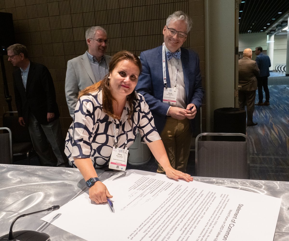 HRSonline's tweet image. Yesterday, #HRS2023 hosted the "2nd World Forum on CIED Follow-Up." HRS, @escardio, @APHRSOfficial &amp;amp; @LAHRSonline1 — all major #CIED vendors &amp;amp; middleware companies — agreed to collaborate on making truly interoperable data streams a reality.

#digitalhealth #EPeeps #globalEP