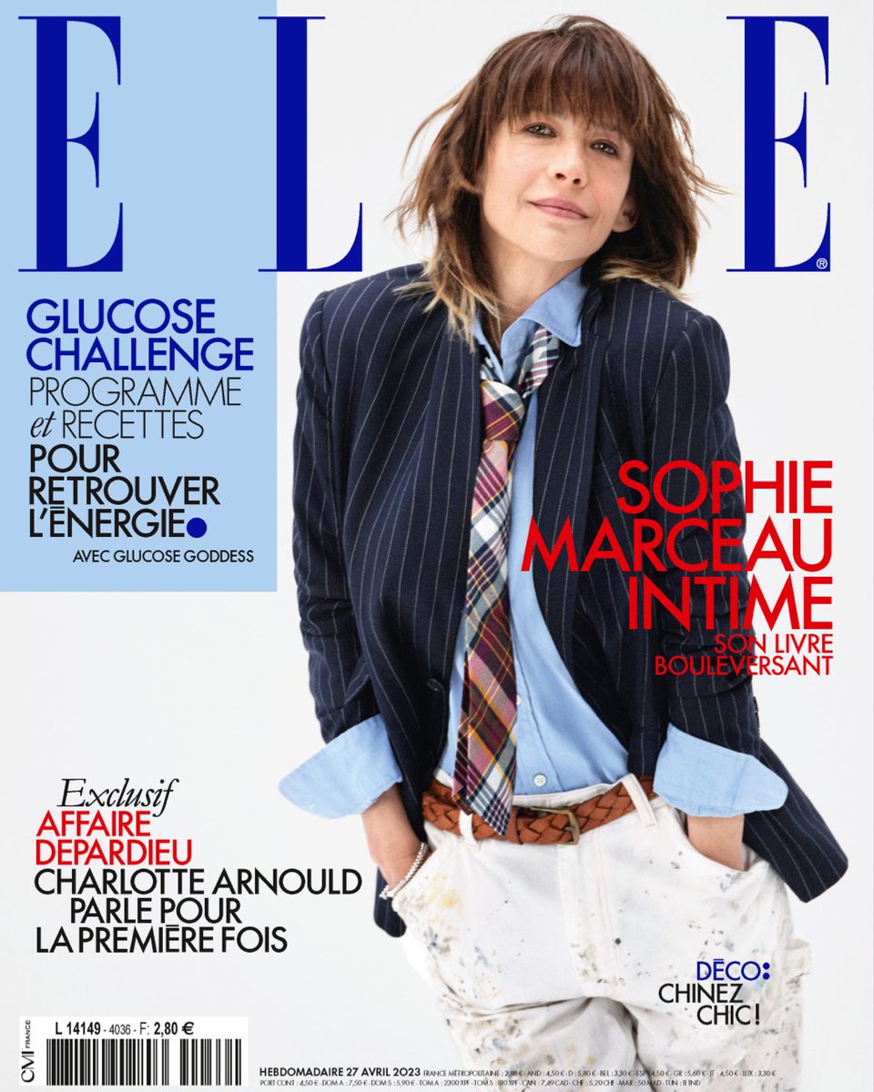 Actor #SophieMarceau appears on the cover of @ElleFrance styled in a Polo Ralph Lauren pinstripe blazer, oxford shirt, and paint-splattered jeans.

Stylist: Anne Marie Brouillet
Photographer: Nico Bustos

#PoloRLStyle #RLEditorials