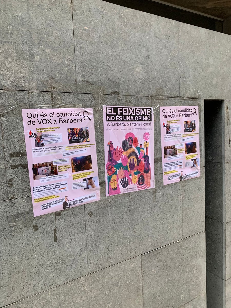 👉 Qui és el candidat de VOX a Barberà?

Seguim denunciant l'existència de nazis dins de VOX, sobretot el cas del cap de llista municipal de Barberà.