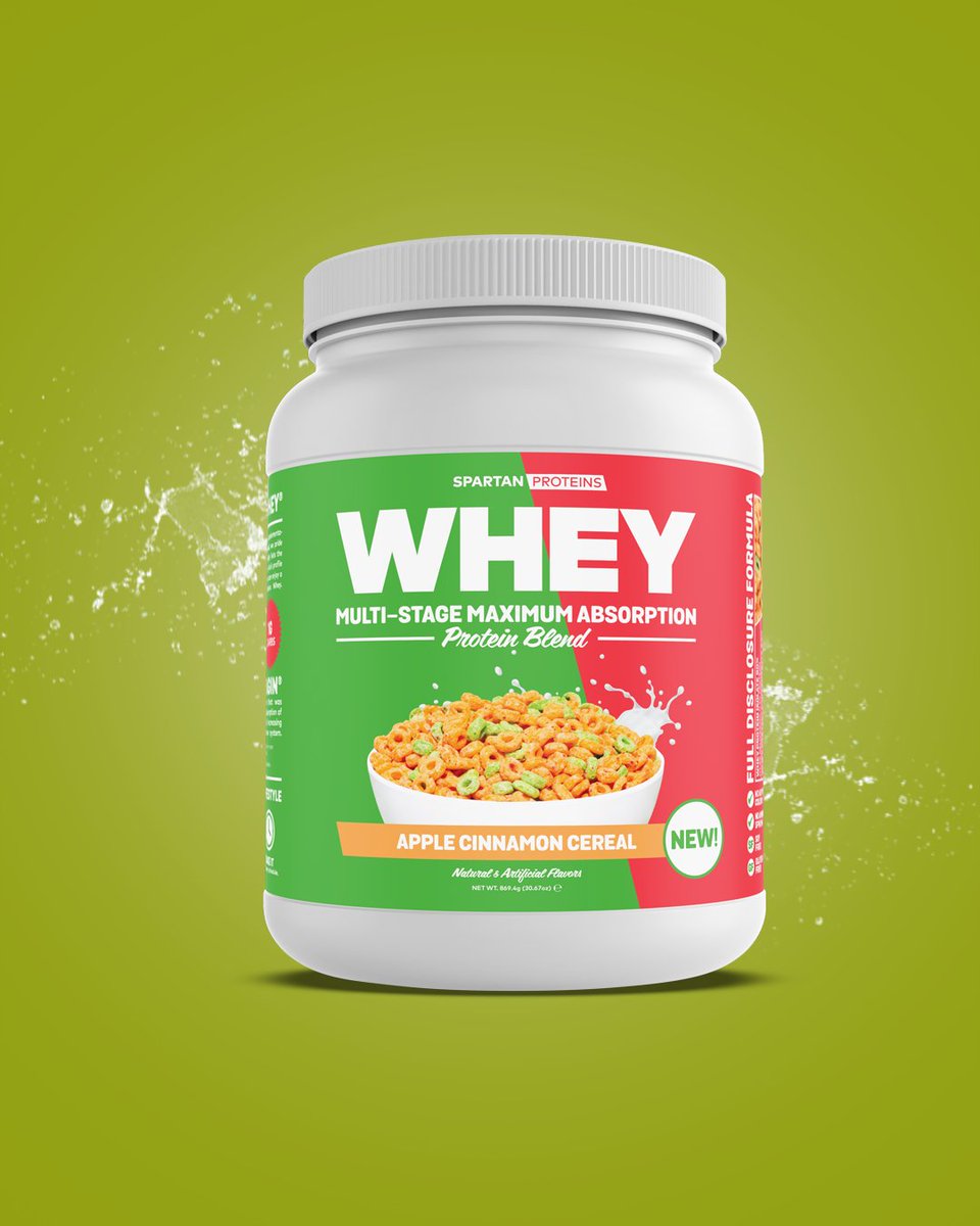 Come and enjoy the tasty combination of fruity apple and warm cinnamon cereal, delivering the ultimate protein-packed breakfast experience. 🍎

#spartanproteins #may #charity #sale #bcaa #shred+ #protein #thermo #shred #preworkout #recover #protein #proteinshake #gym #fitness