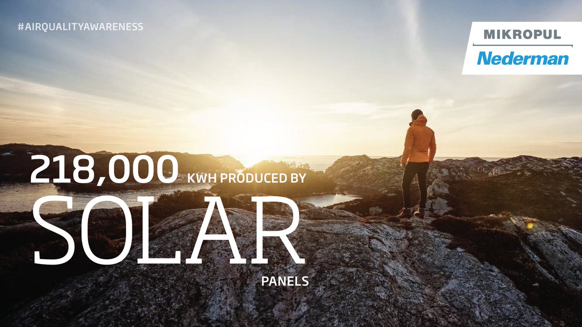 It’s about production! At the end of 2022, the Nederman Group as a whole produced 218,000 kwh with solar panels.

#AirQualityAwareness #CleanAir #CleanAirCompany #Nederman #NedermanGroup #Worldwide #MikroPul