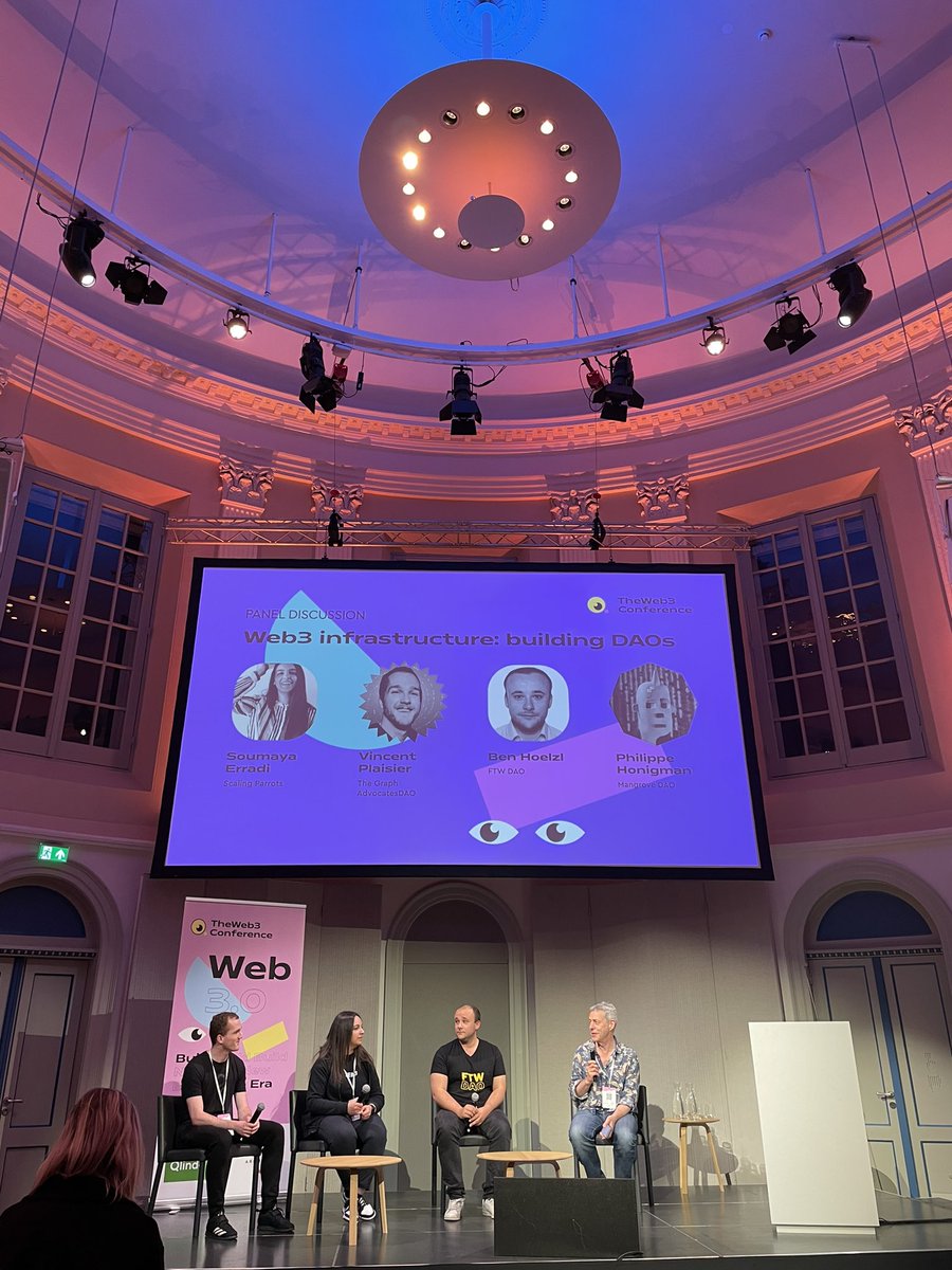 The final panel discussion for today dedicated to DAOs 💜
Thanks a lot to our speakers for sharing their experience and expertise 🎤