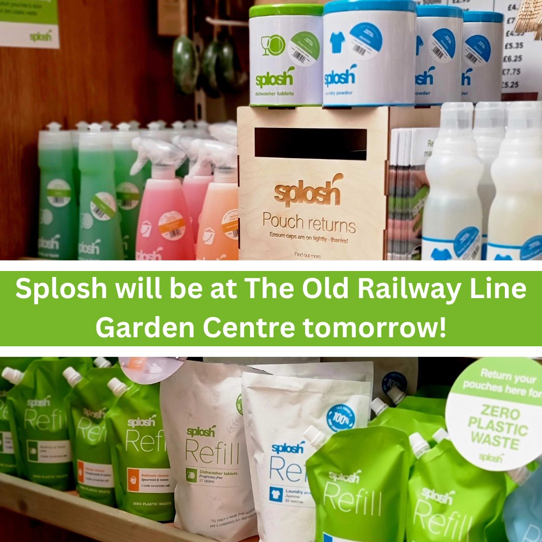 Very honoured to have been asked to attend @ORLGardenCentre's Supplier Showcase Days tomorrow in Brecon! We will be there tomorrow 10:30am until 2:15pm to talk all things Splosh! Come on down &amp; learn all about Splosh &amp; how to reduce your single use plastic #reduce #reuse #refill