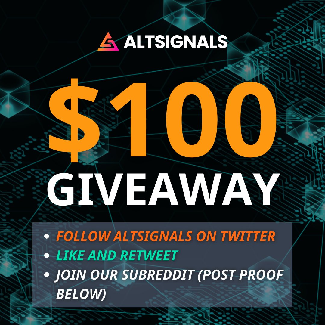 AltSignalseng's tweet photo. 🚨GIVEAWAY ALERT🚨

To celebrate surpassing $750,000 raised in the $ASI presale we are giving away $100🔥

SIMPLY⬇️
✅Follow @AltSignalseng 
✅Like and Retweet this post
✅Join our Subreddit and post proof below
🔗https://t.co/CESLLgV6o5

You have 72 hours to enter⏰

GO!💨 https://t.co/DSPuj8c8NW