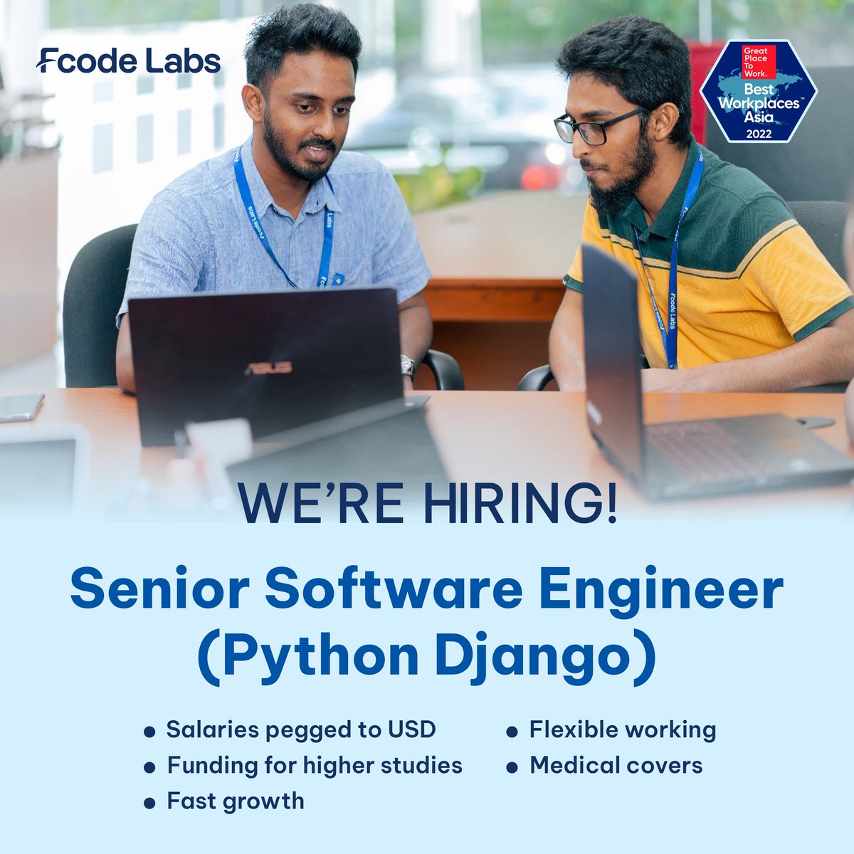 FcodeLabsLive's tweet image. We are hiring!
Read more: linkedin.com/jobs/view/3609…
#hiring #fcodelabs #pythondjango #seniorsoftwareengineer
