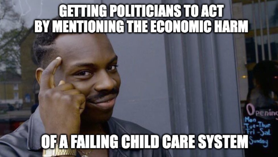 We know that we ALL are in critical need of a better child care system. Actually getting reform to pass is a different story....