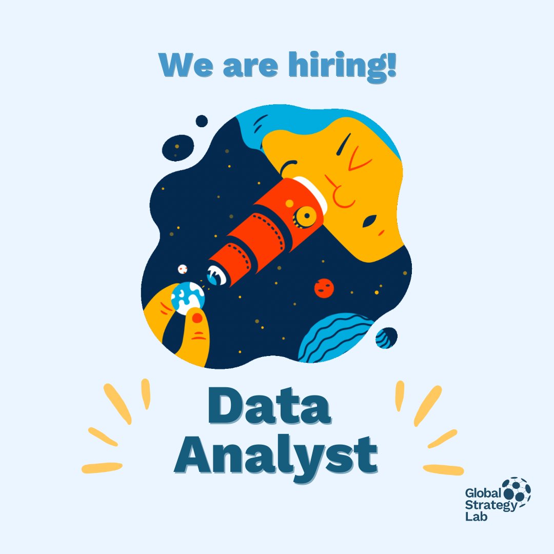 Join the GSL team as a Data Analyst! We are looking to hire a curious and driven individual who is enthusiastic about using research and evidence to address some of the most urgent challenges facing the world today.  Apply here: bit.ly/41QV2sb #data #DataAnalyst #hiring
