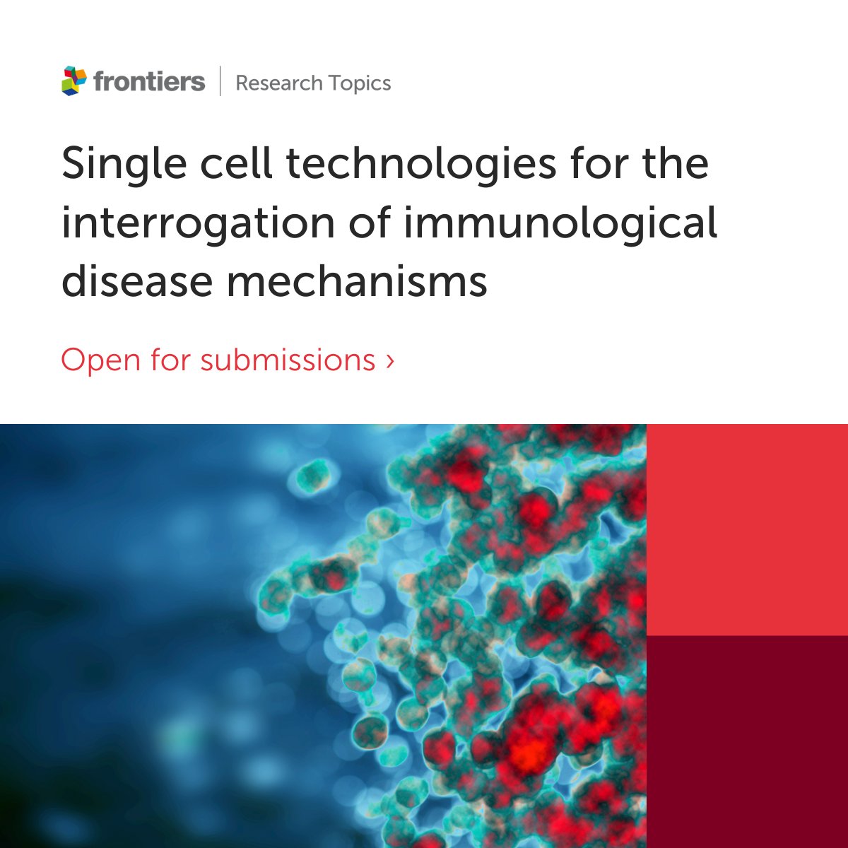 #callforpapers Single Cell Technologies for the Interrogation of Immunological Disease Mechanisms

Visit here to participate in this #openaccess article collection: frontiersin.org/research-topic…

… What's your story?