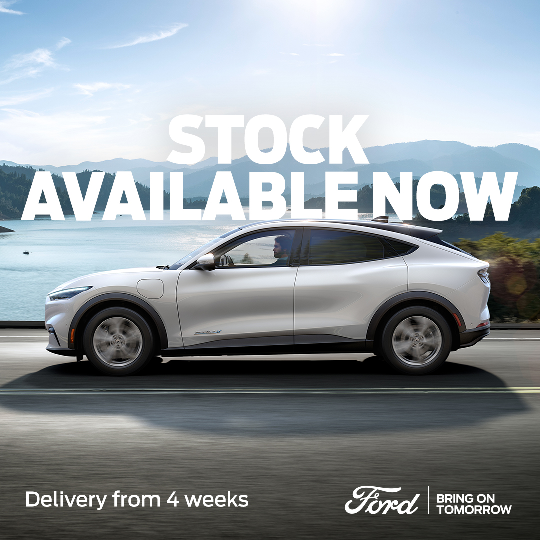 Thinking about ordering a new #Ford #MustangMachE but afraid of wait times?

Well, you won't have to wait long with delivery starting from 4 weeks!

📌Mustang Mach-E is available to order from our Swansea or Gorseinon branch,

➡️View Mach-E stock eu1.hubs.ly/H03PMMr0