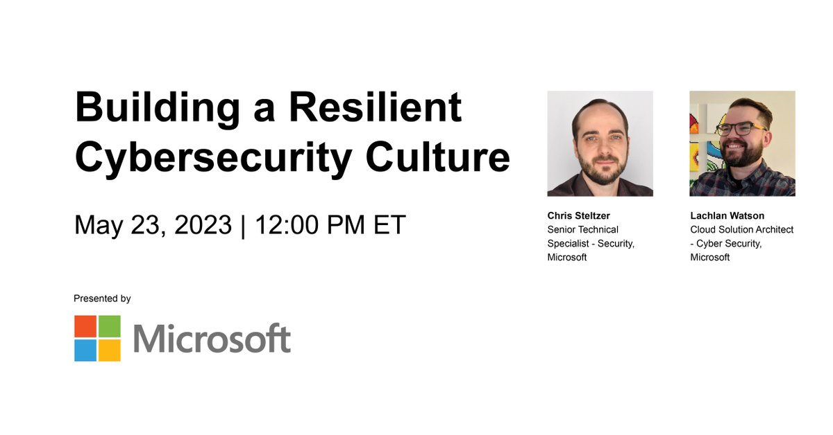 With 47% of cyber attacks targeting small businesses, more must be done to build capacity and limit future attacks. Join @microsoftcanada on May 23rd at noon for a free webinar &amp; learn how your organization can build a stronger #cybersecurity culture. bit.ly/3oVoMGI