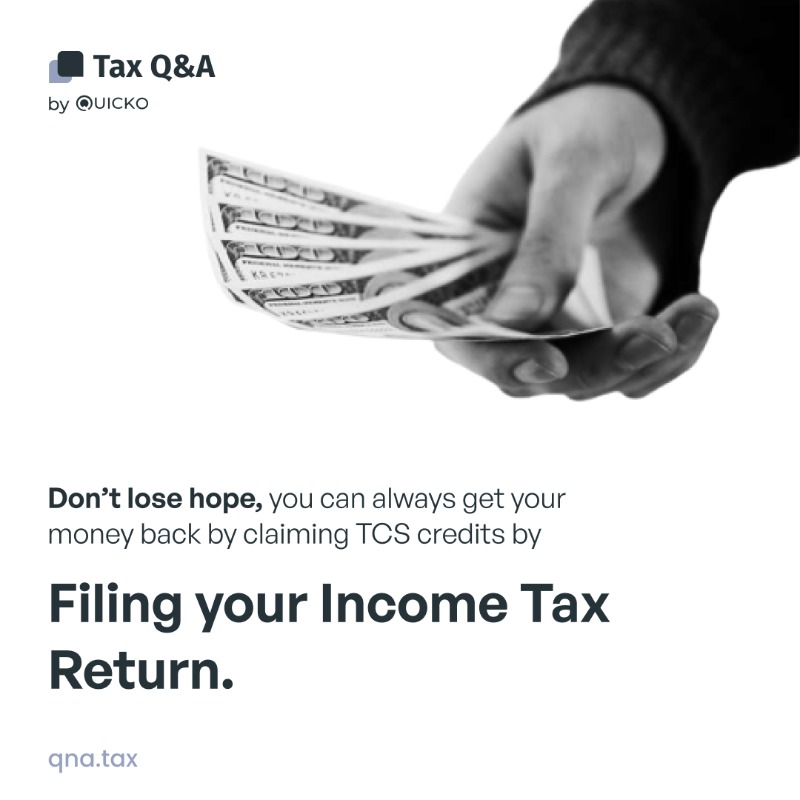 Quicko_official's tweet photo. From 1st July 2023, swiping your ๐ณ international credit card for payments exceeding 7 lakhs p.a. will attract 20% โ ๏ธ TCS.
But fret not! You can claim a refund of TCS by filing your tax return.
#howtoquicko #tcs #taxes #creditcard #payments #internationalpayments #taxqna