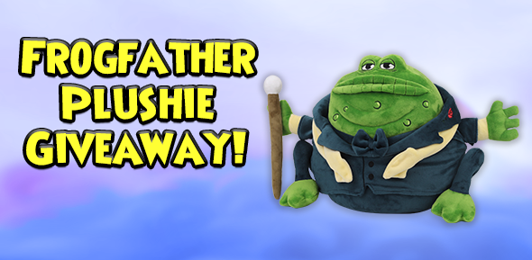 Pirate101's tweet photo. The Frogfather is taking a new ribbiting plushie form! 
While we wait for the launch on 5/26, YOU have a chance to win 1 of 2 Frogfather Plushies!

How to enter:
1. Follow @Pirate101 and @Makeship
2. Retweet this post

Giveaway ends May 26th at 6PM (GMT) https://t.co/INIP0s7mSk