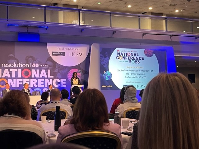 A wonderful opportunity to hear Sir Andrew McFarlane and Barbara Mills KC deliver the Keynote address at the Resolution National Conference in Brighton today. 
Victoria Sterritt was delighted to join with over 500 other family lawyers #ResConf23 #familylaw #ResolutionTogether