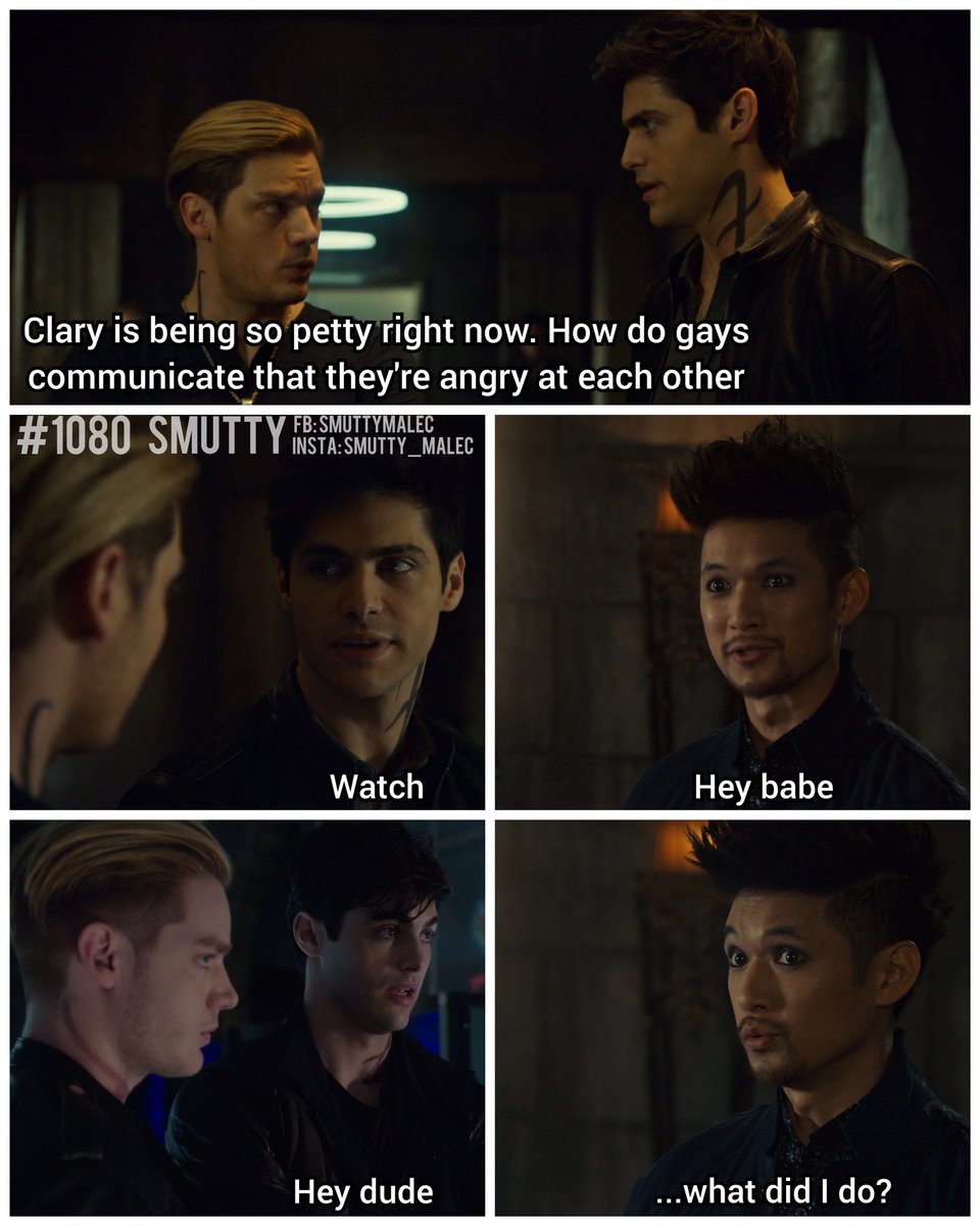 #1080 How to tell you're in trouble with the boyfriend 

#shadowhunters #shadowhunterstv #malec #aleclightwood #magnusbane #matthewdaddario #mattdaddario #harryshumjr #shumdario #SaveShadowhunters #shadowhunterslegacy #dominicsherwood #domsherwood #jacewayland #jaceherondale