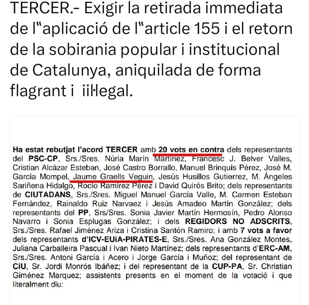 El candidat d'Esquerra l'Hospitalet "Toros, Viva España y el 155"
#Caspa
