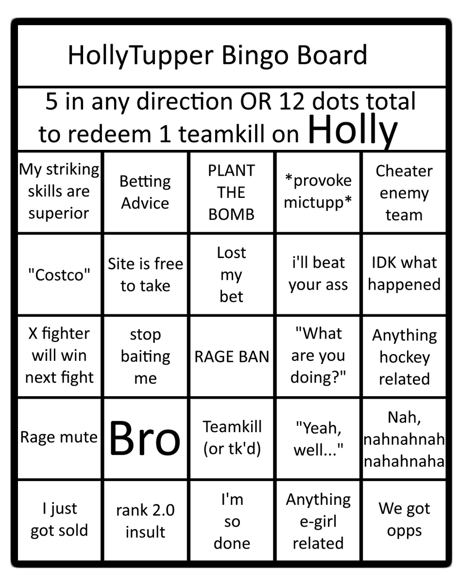 TupperGang's tweet photo. FRIDAY NIGHT BINGO For The #TupperGang, make sure to get your boards for #MicTupper #TupperGangLeader and #HollyTupper tonight!!! https://t.co/2JO2LmNHtk