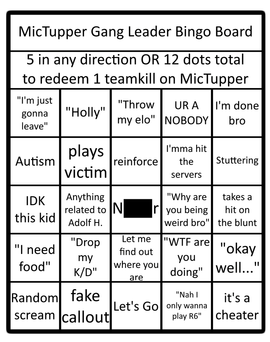 TupperGang's tweet photo. FRIDAY NIGHT BINGO For The #TupperGang, make sure to get your boards for #MicTupper #TupperGangLeader and #HollyTupper tonight!!! https://t.co/2JO2LmNHtk