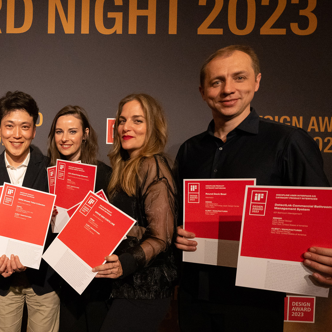 Thrilled to be a 6-time winner @iFDESIGNAWARD 2023! Super-pleased to take home the coveted GOLD Award for #GROHESPA Atrio Private Collection. The Jury praised the powerful design and options for creating unique pieces – including exquisite @Caesarstone details! Truly honoured.