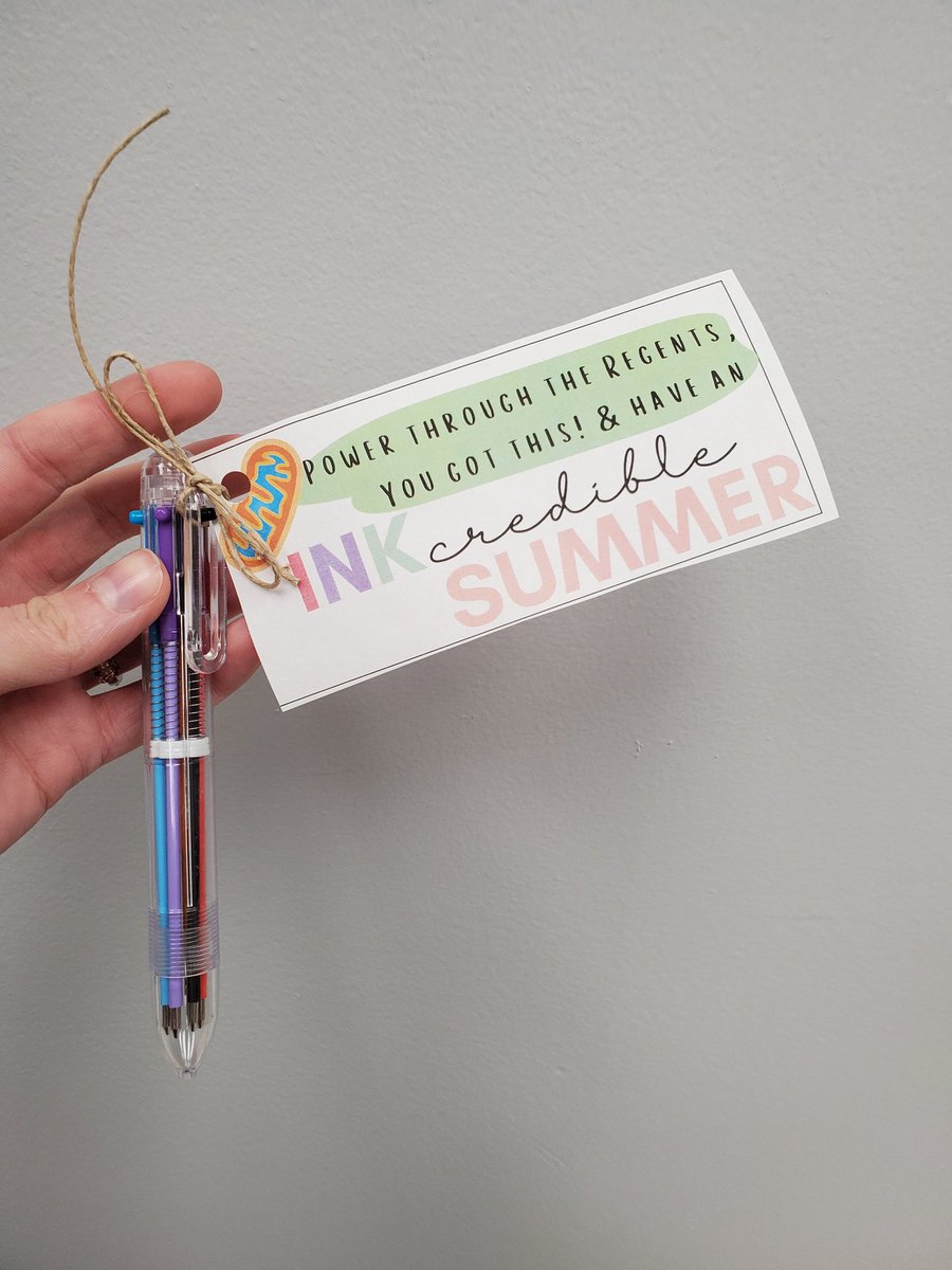 Could not resist doing a double pun on the gift tag for my end of the year student gifts. Using my "special pen" has become a student favorite so I had to get them each their own! #science #fhsdalers