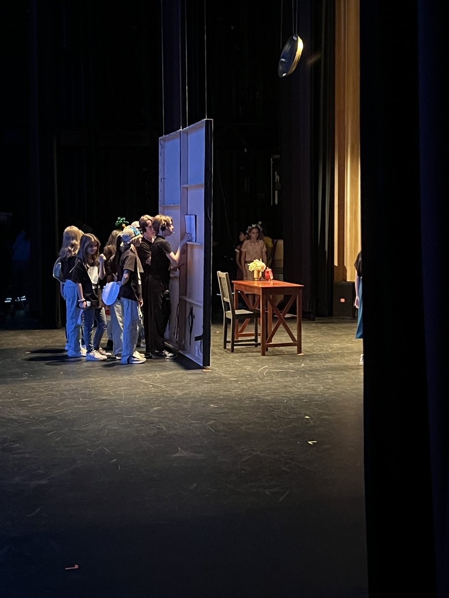 Congrats to the cast and crew of Leap Day on opening their show this morning.  Here is just a little view from backstage. 🎭