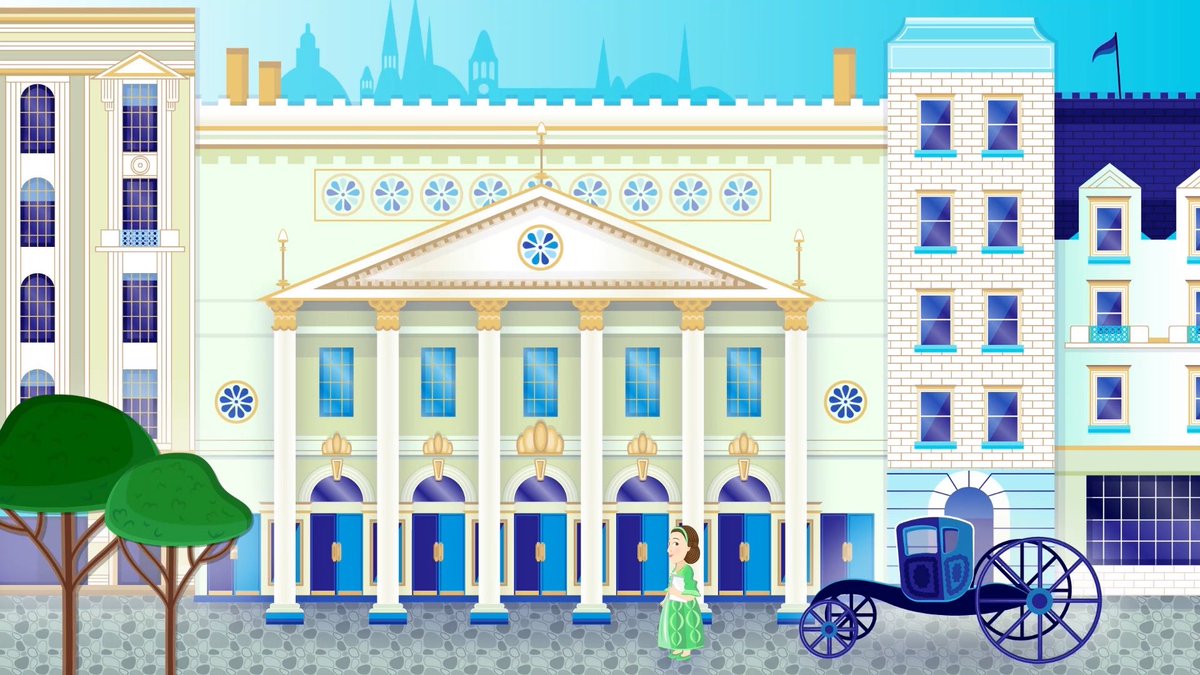 AllegraSparkle's tweet photo. How much do you love this illustration of Elisabetta de Gambarini outside of a 1740s London theater? 😍 As a teenager, Elisabetta put on her own benefit concert (talk about unapologetic self-promotion!) to raise the funds she needed to publish her own keyboard music. 🎹📚 https://t.co/OQBFTl31tn