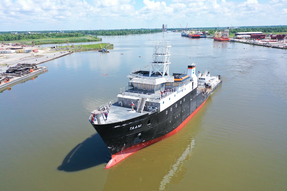 Our new research vessel R/V Taani is launched! She is beautiful and will be so capable once completely outfitted. We at <a href="/OSUCEOAS/">CEOAS - Oregon State</a> and <a href="/OregonState/">Oregon State University</a> are excited!