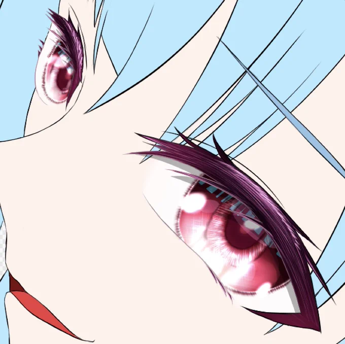 瞳に元絵の感じ出そうとしたらいじりすぎちゃった(˙꒳​˙)