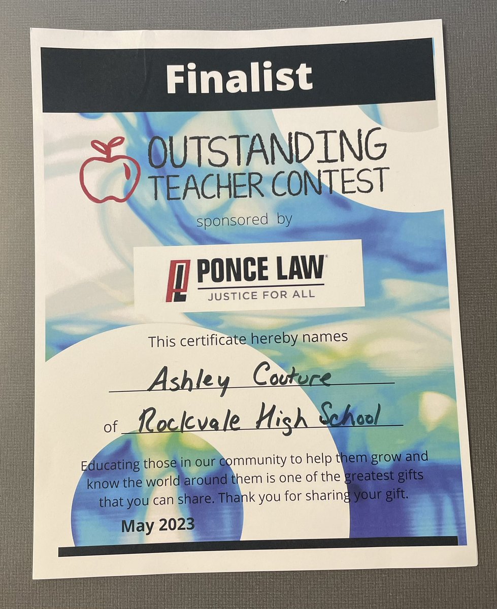 Wow. Thank you <a href="/PonceLawFirm/">Ponce Law Firm</a> ! 

It is an honor to be recognized. There are so many truly wonderful educators in the field and it is an honor to be thought of.