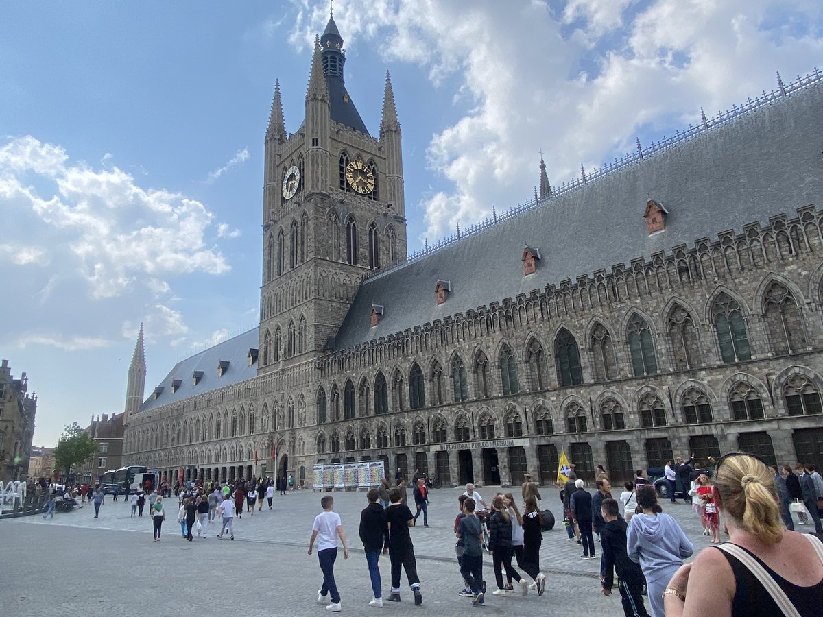 AFMS's tweet photo. Lucked out with the weather today☀️ .Unfortunately, our luck ran out trying our usual visit to Menin Gate. Looks like they have just started some building work around it. Not to worry, children had a lovely time strolling the streets and visiting the shops in beautiful Ypres 🇧🇪 https://t.co/dZA5pYzG9U