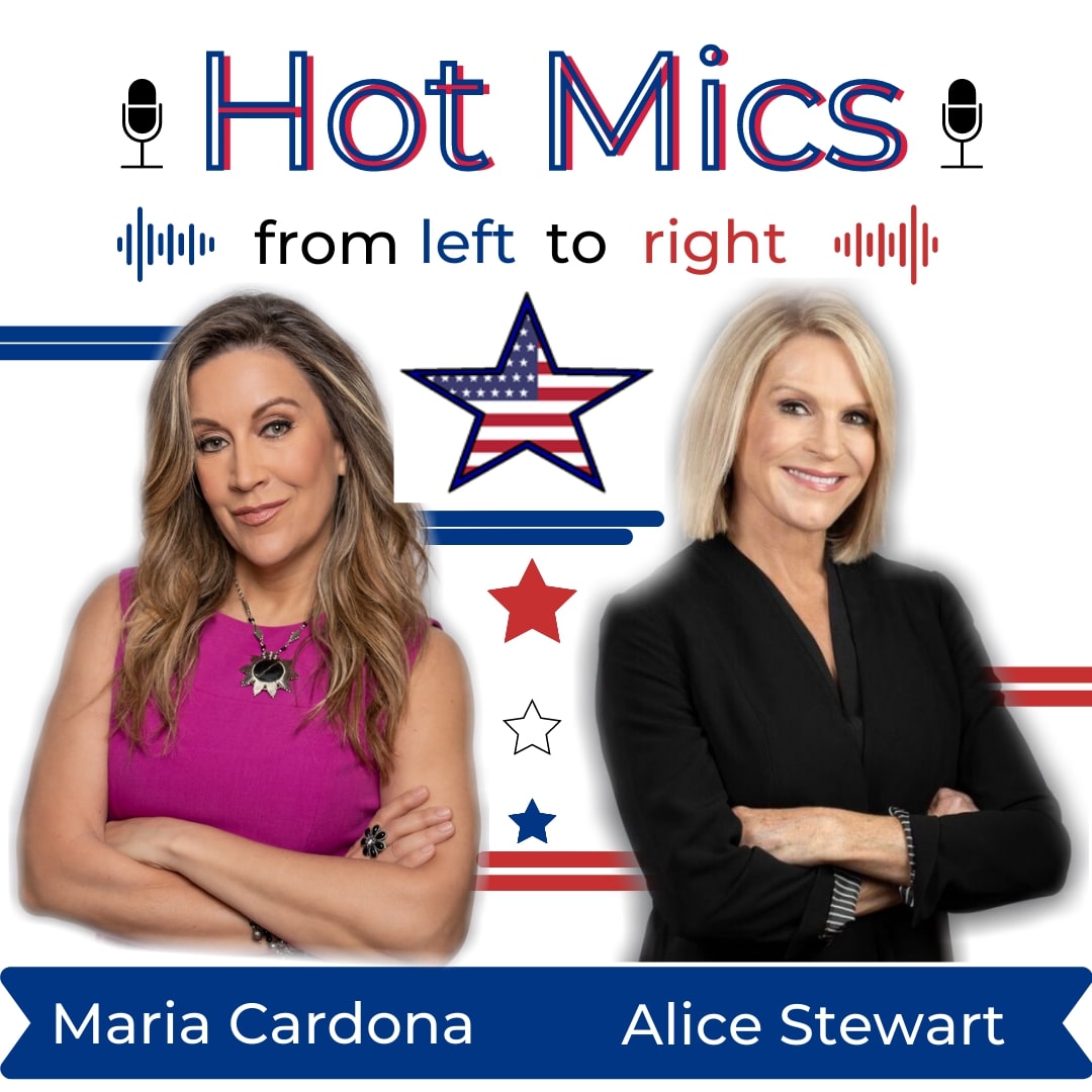 AliceStewartDC's tweet photo. The 2024 GOP field is growing!  @SenatorTimScott is now in.  @RonDeSantisFL is next.  @MariaTCardona and I discuss in our #HotMics from Left to Right podcast.  Please listen, like, and share! 
https://t.co/WbF5doiLYs https://t.co/6rAGAs8MZe