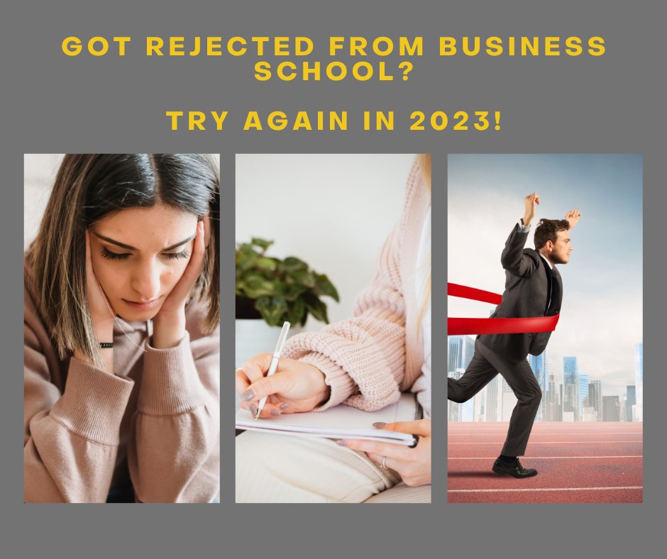 Getting rejected from b-school can feel like a punch in the gut. It may feel like the end, but it's just a turning point in your story.  Contact us for a free consultation and let's turn your rejection into a setup for your ultimate success. #Motivation #Success #MBA #Bschool