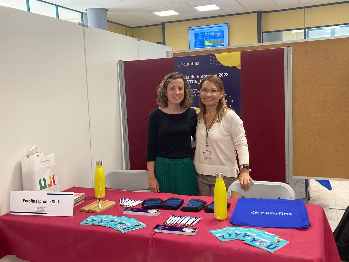 eurofins_iproma's tweet photo. Eurofins IPROMA participó por segundo año consecutivo en la feria de empresas de la @ESTCE_UJI  Fue una gran oportunidad para acercarnos a los futuros profesionales y compartir nuestra pasión por la ciencia y la tecnología.🔬💻

#EurofinsLife #TestingForLife #EurofinsCareers https://t.co/Y3W4Hc0F2L