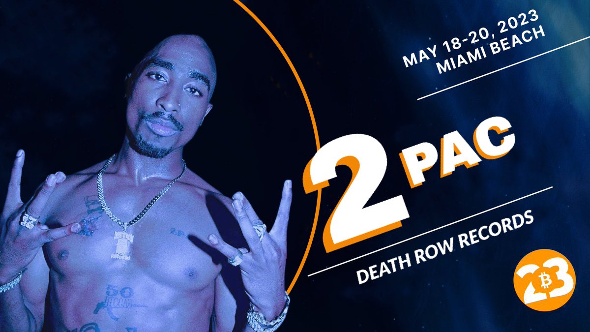 As a proud partner of @TheBitcoinConf we are thrilled to announce Tupac Shakur as the headliner for the official #Bitcoin2023 after party at Oasis Wynwood.

Reserve your VIP Table for the #Bitcoin  2023 After Party! 🎉