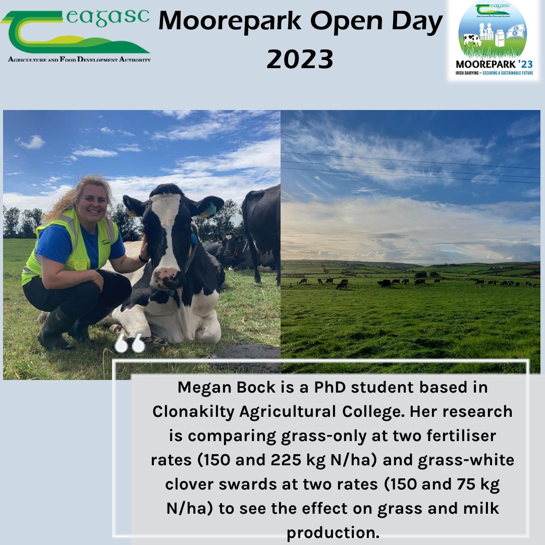 Come find Megan at #Moorepark23 on the 4th of July to find out more results from the Clonakilty systems study ☘ <a href="/teagasc/">Teagasc</a> <a href="/PastureBase/">PastureBase Ireland</a> <a href="/ClonakiltyAg/">ClonakiltyAgCollege</a>