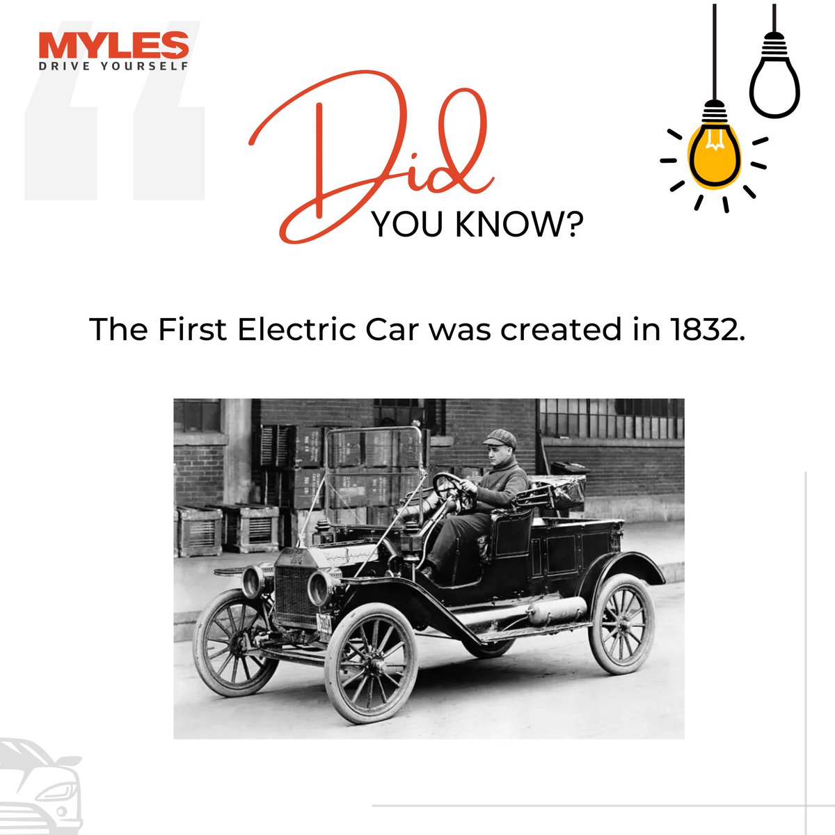 The first Electric Car was created in 1832👈🚗
Follow @MylesCars 
Visit> mylescars.com
#funfact #factsaboutcars
#mylescars #picoftheday #trending #trendingnow #didyouknow #didyouknowfacts #cars #carsoninstagram #supercars #carsubscription #smartsubscription #electriccar