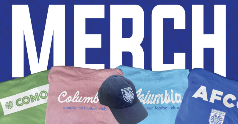 AFCColumbia's tweet photo. CLUB SHOP IS BACK, with updated styles to support the blues this summer! (whispers softly......we have a club hat now....)