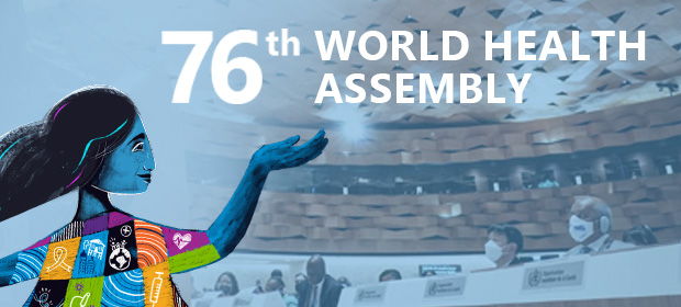 Hope to see you at #WHA76! We'll be advocating for ⬆️ investment in #HealthWorkers to build strong health systems, expand access to primary care, &amp; respond to health emergencies. We'll also share a big announcement on May 22! See us here: loom.ly/9XQ08Ac