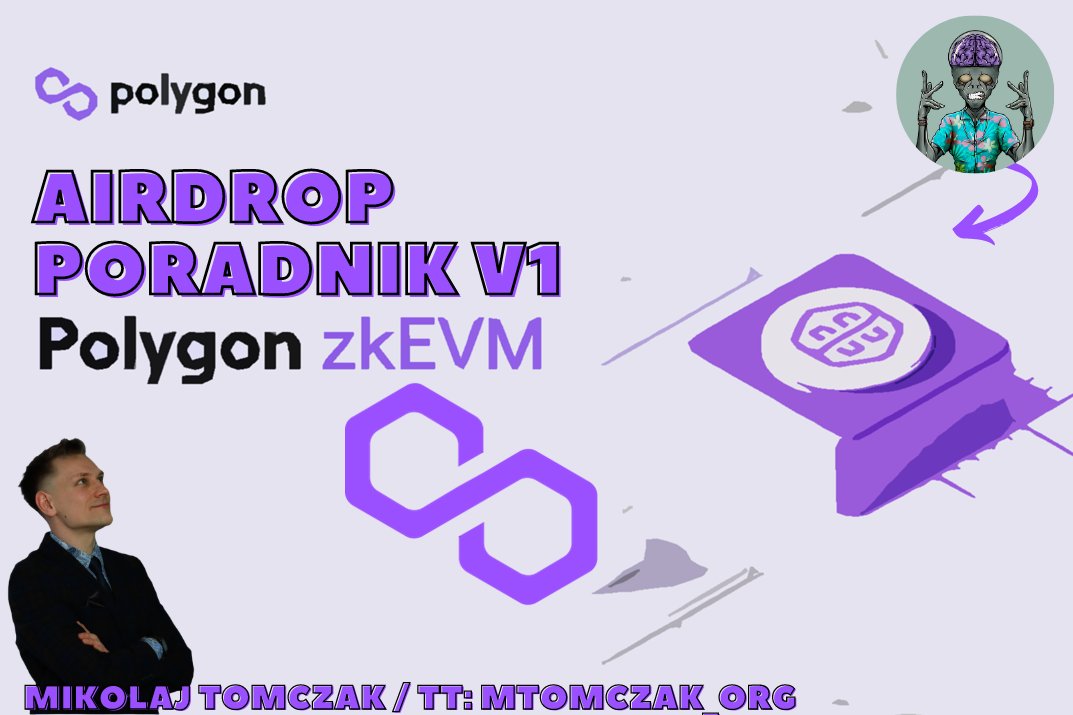 MikolajTomczakX's tweet photo. 1/🪂 Zapraszam do #airdrop poradnika v1 dotyczącego aktywności na sieci #Polygon #zkEVM.

Działania tutaj są wysoce spekulacyjne i należy wziąć pod uwagę, że operujemy realnymi środkami. Niemniej mamy także pewne przesłanki, aby oczekiwać nagrody 👀

Do pracy! https://t.co/jA9SNNQvio